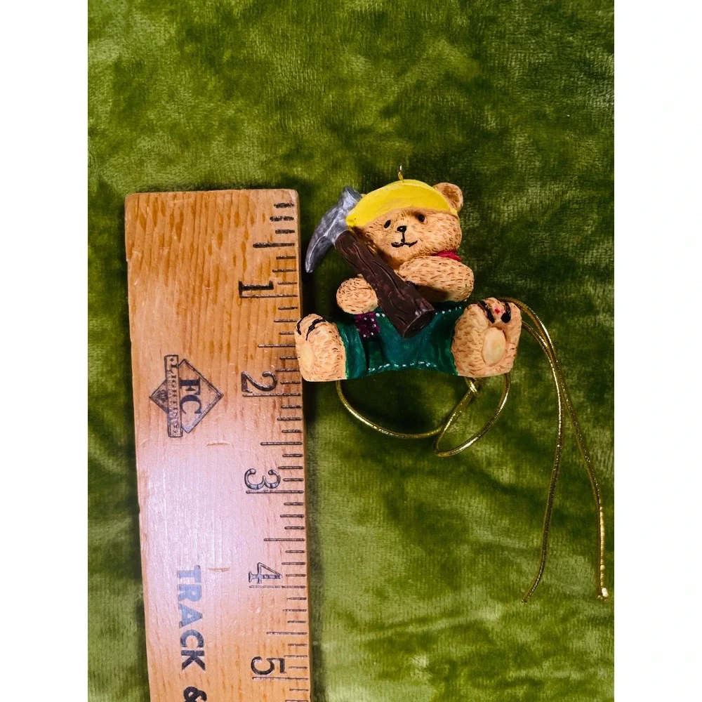 Avon Handyman Teddy Ornament 1997 Gift‎ Collection Holiday Bear